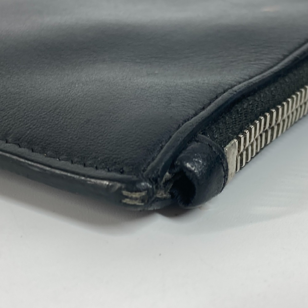 SAINT LAURENT PARIS Logo Shoulder Bag Clutch Leather Black - Picture 8 of 9